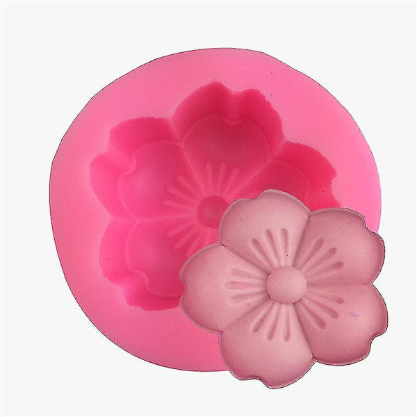Kakeformer Nye DIY Kirsebærblomst-formet Aromaterapi Gipsform 2 stk