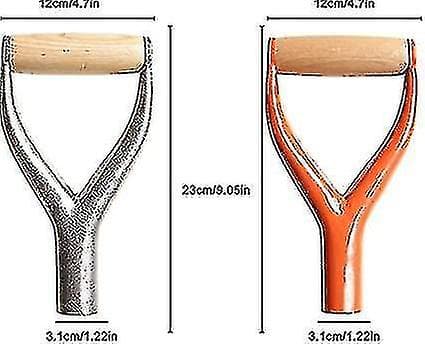 Jern Spade Skaft med Indvendig Diameter D/y Greb God Håndbeskyttelse Have Solid Jern Tilbehør Haveværktøj Til Sneskovl Gravning Rake