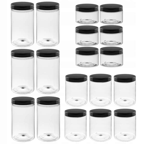 Sæt med glas madbeholdere 1,5 L 1 L 0,5 L clear