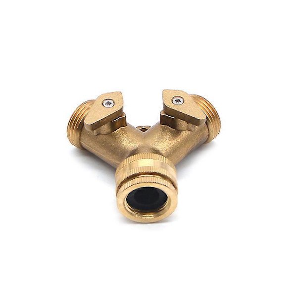 3/4\" Vandhaneforbindelse Y-formet haneforbindelse Slangehaneadapter 2-vejs messing