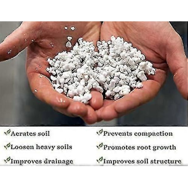 Grov Perlite Bulk - Grov Perlite til Havebrug til Indendørs Planter 5-10mm 2qt