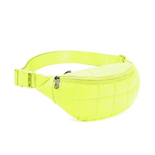 Yksivärinen vyölaukku naisille miehille Vyölaukku Unisex Vyötärölaukut säädettävällä hihnalla Pieni crossbody-laukku Rintalaukku karamellin värinen Fluorescent Green