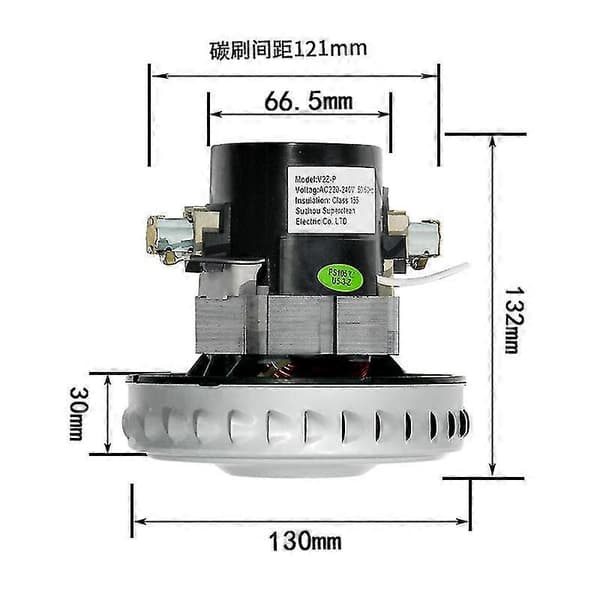 220V 1400W Støvsugermotor for Deerma Støvsuger - Erstatning