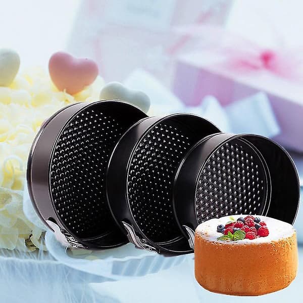 Bageplader 3 Størrelser Nonstick Bageforme Kulstofstål Mousse Ring 3d Rund Kageform Køkken Dessertkage