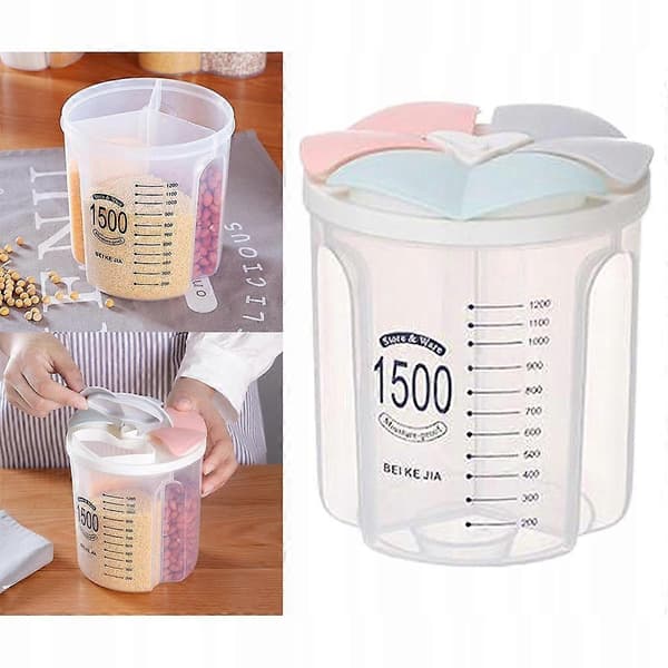 Plastik Husholdnings Organizer Madopbevaringsbeholdere Med Låg Til 1500ml multicolor