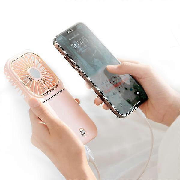 Bärbar minifläkt USB-laddning Handhållen fläkt Folding Desktop Creative Fan