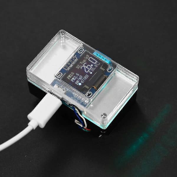 Diy Pm2.5 Miljødetektor Kit Luftkvalitetsmonitor Med Transparent Etui