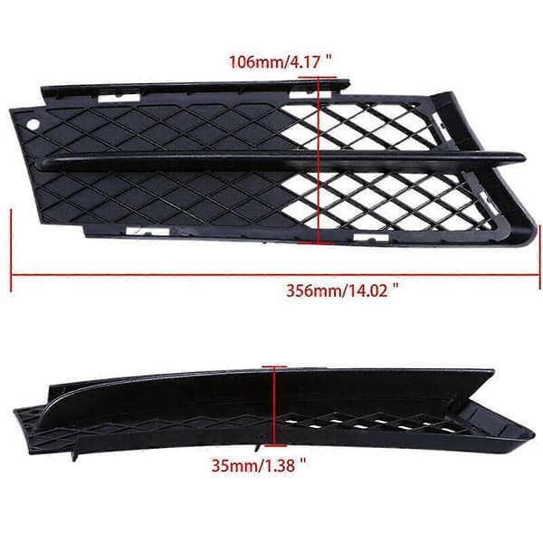 51117134081 51117134082 Tåkelysramme Nedre Grill Frontfanger Tåkelys Grill Bil for E90