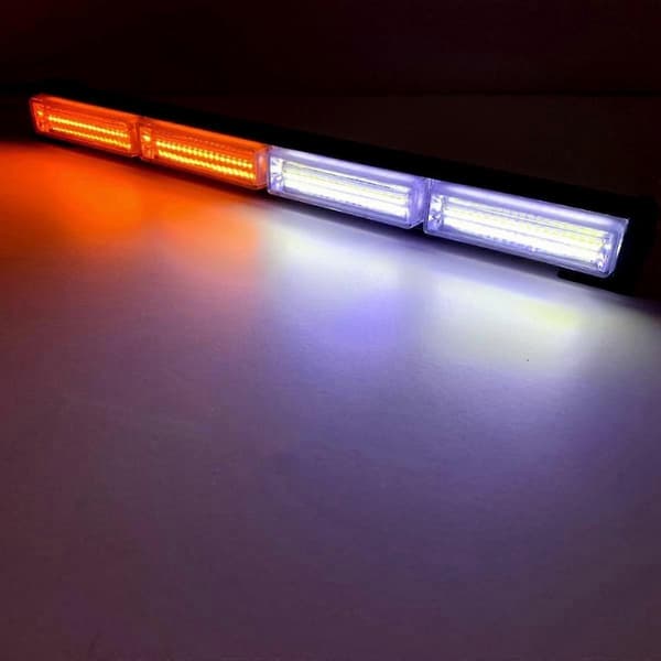 LED Varsellys Strobelys Blinklys Billys, gult hvitt lys