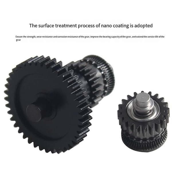 3D-printing ekstrudergir for 2 ekstruder nano-belagt integrert girmontering Black