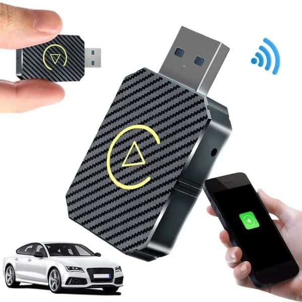 Trådløs CarPlay Adapter 2025, til CarPlay og Android Auto, Plug-and-Play