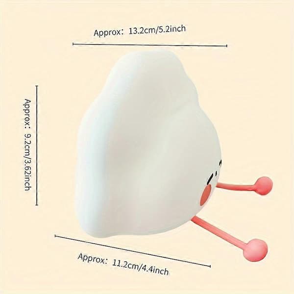 Kreativ Dumpling Klapp Nattlys Lading Barnas Soverom Silikon USB Klapp Lys