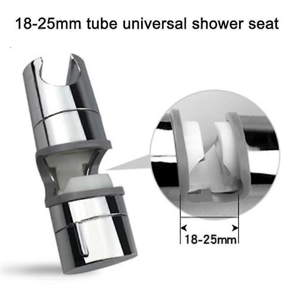 Justerbar brusehovedholder til glidebøjle, universal 18-25 mm Grey