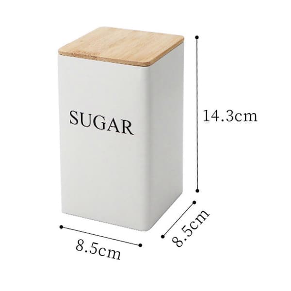 3 Stk. Kaffe Te Sukker Beholdere Moderne Køkkenbeholdere til Bordplade White 3pcs Jars Optional