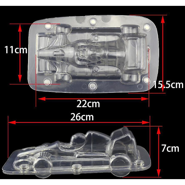 Bageplader til småkager 3D Bilform Polycarbonat Chokoladeforme Chokolade Candy Bar Forme Bakke Polycarbonat Plast
