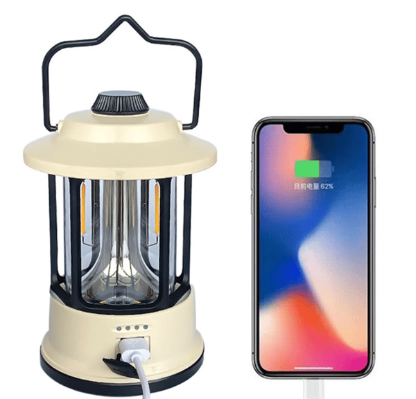 Campinglampe LED Nødlampe Teltlampe (Elfenbenshvit)