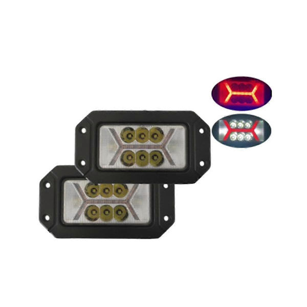 Arbeidslys Rektangulær Med Dagslys Front Bar Led Spotlights Tåkelys Signal Lys