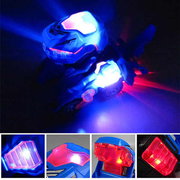 Metamorfos Dinosaurie LED Bil Leksaker Flexibelt Universalhjul Blinkande Ljus Som Gåva Med Musik red