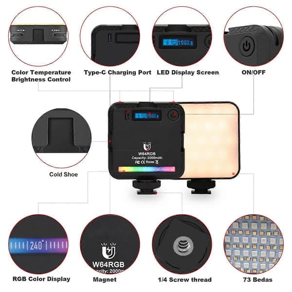 Rgb Fotografi Led Studio Fyllelys