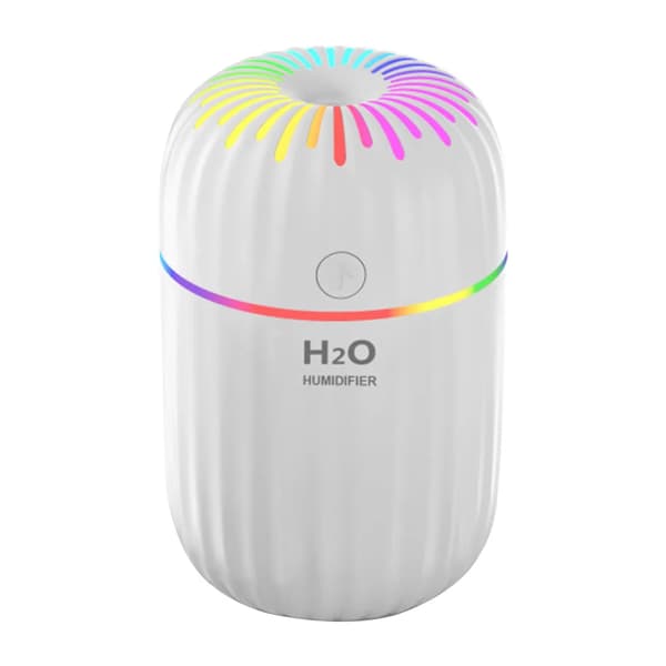 300 ml Elektrisk Luftfugter Aroma Oliediffuser Støjsvag Mini Luftfugter Sprøjte med Farverigt Natlys til Hjemmebil~04298