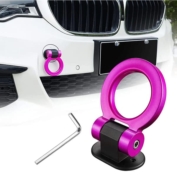 Trailerkroge Dekorationsmærkat Bil Auto Forreste Bageste Trailer Simulation Racing Ring Køretøj Bugseringskrog ABS Bil Styling~01200