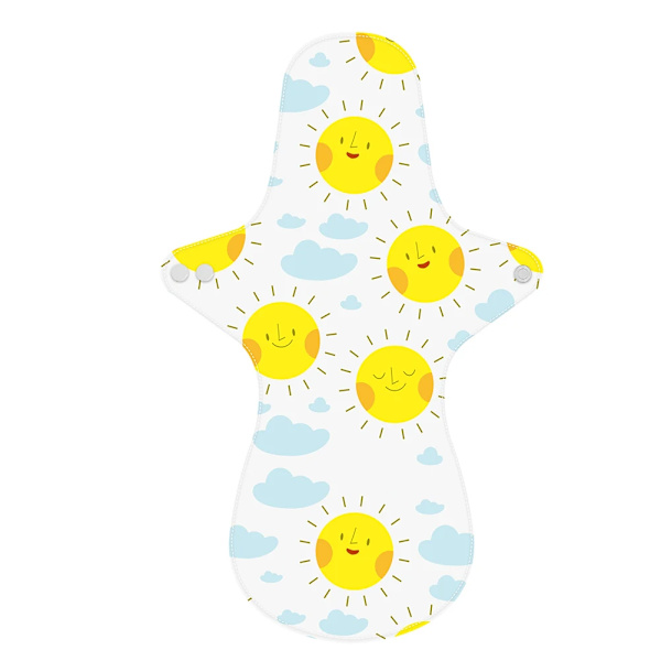 Gjenbrukbare menstruasjonsbind, store vaskbare sanitetsbind, mor, morskap, menstrusasjons truser, bomullsbind~00808