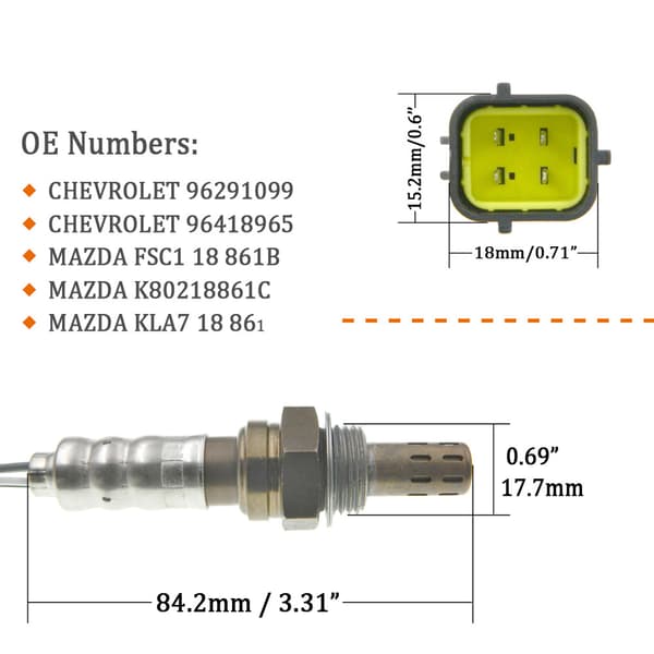 Passer til Chevrolet Mazda Daewoo auto reservedele iltsensor 96291099 96418965~01534