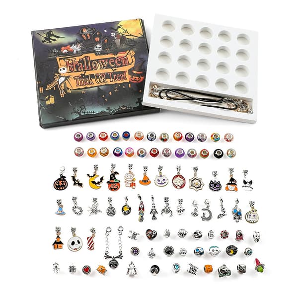 Halloween armband för barn, blind box set, DIY-kit, materialkit, tillbehör, presentförpackning