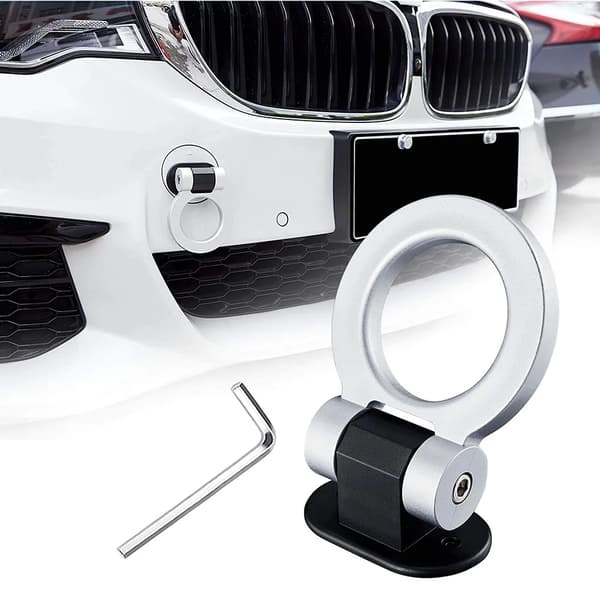 Trailerkroge Dekorationsmærkat Bil Auto Forreste Bageste Trailer Simulation Racing Ring Køretøj Bugseringskrog ABS Bil Styling~01199