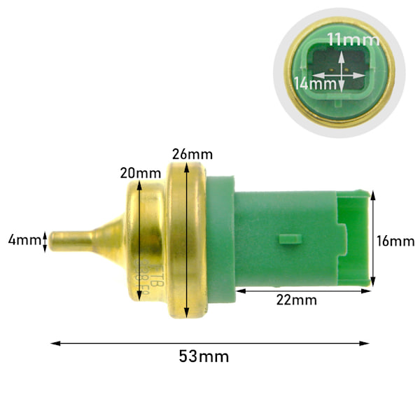 Passer til Mini Cooper kølevandstemperatursensor 1338.F8 1338.F3 96566364~00077