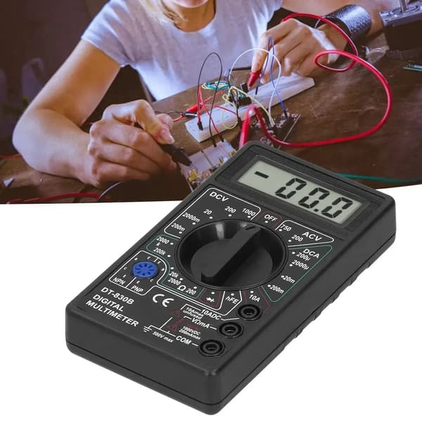 DT-830B Digitalt Multimeter Digital Voltmeter Amperemeter Håndholdt Multimeter Svart