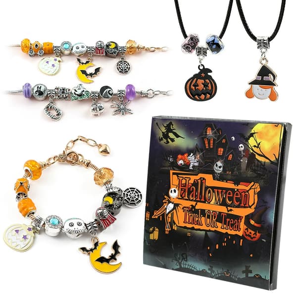 Halloween armbånd blindboks sett for barn DIY kit materialsett tilbehør gaveeske