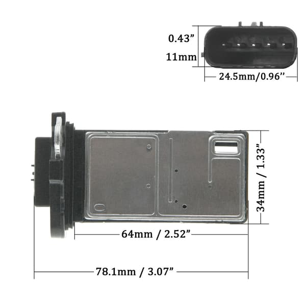 Passer til Honda Acura luftstrømssensor AFH70M-41 AFH70M-41B AFH70M-41C~01190