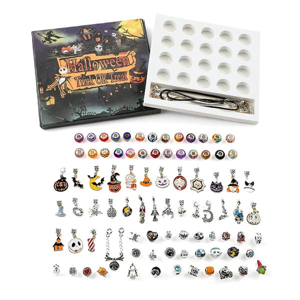 Halloween armband för barn, blind box set, DIY-kit, materialkit, tillbehör, presentförpackning