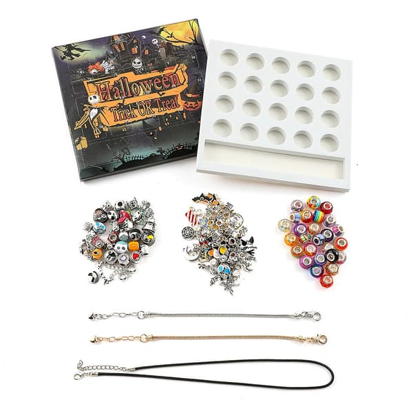 Halloween armbånd blindboks sett for barn DIY kit materialsett tilbehør gaveeske