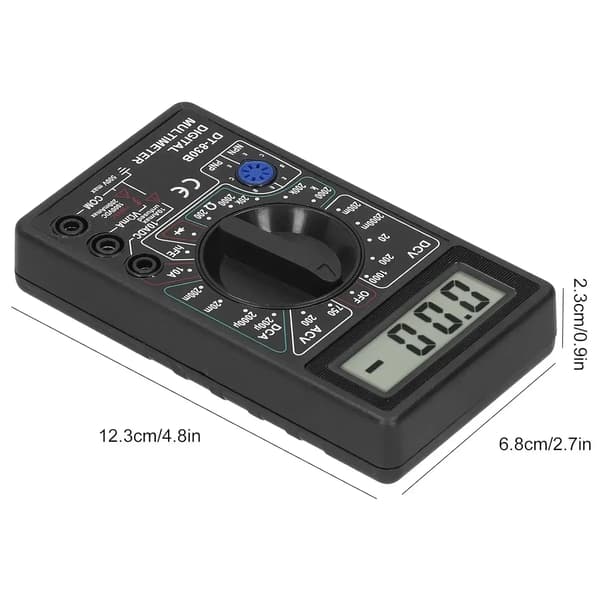 DT-830B Digitalt Multimeter Digital Voltmeter Amperemeter Håndholdt Multimeter Svart