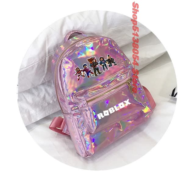 Spelskoleväskor Högkvalitativa Flickor Kvinnor Glitter PU Läder Holografisk Ryggsäck~05773