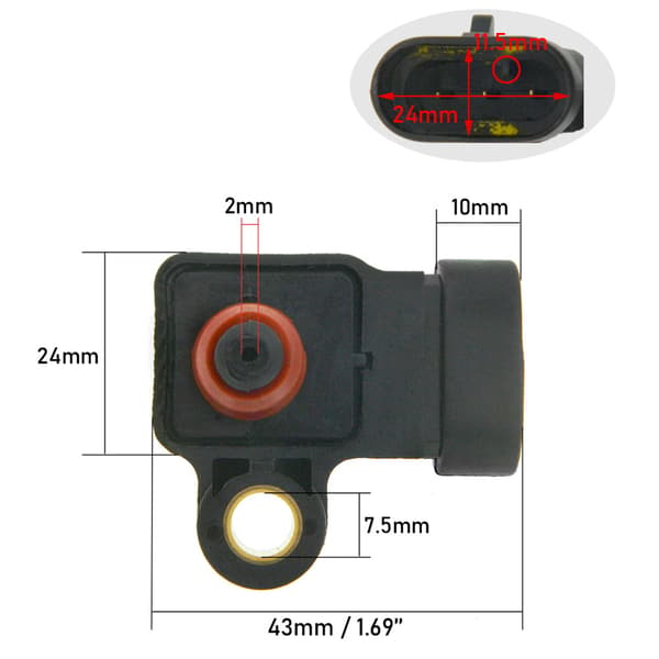 Lämplig för Chevrolet Daewoo bilreservdelar insugnings trycksensor 96417830 25484082~01508