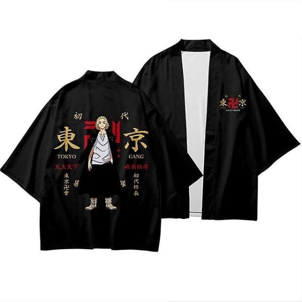 Tokyo Avengers Cosplay Anime Top,Kimono Tee Herr Kortärmad B1 3XL