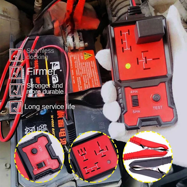 Automotive Electronic Relay Tester Bilbatteri Checker LED-ljus