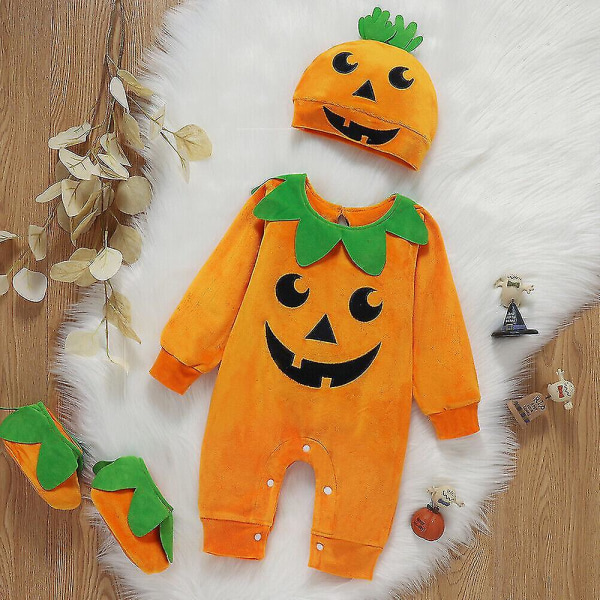 Toddler Baby Pumpkin Cutie Kostym, Halloween Fancy Dress 70cm