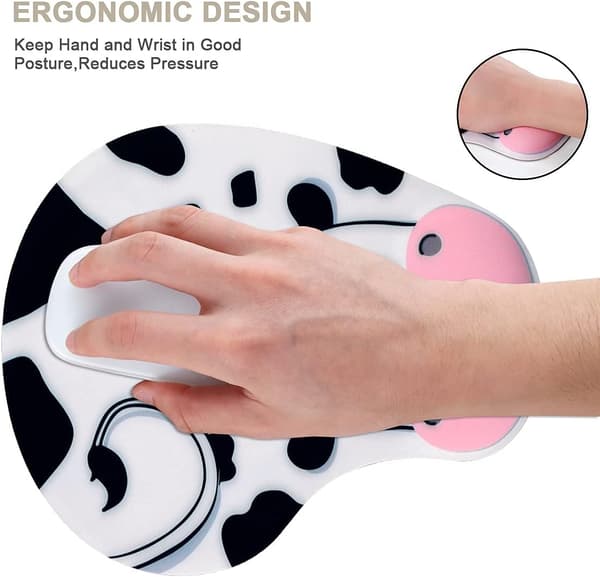 Søt musematte Ergonomisk musematte med håndleddsstøtte, gelmusematte med sklisikker silikonbase, datamaskinmusematte spillmusematte