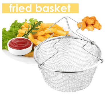 Friturekurv i rustfrit stål til pommes frites 22 cm