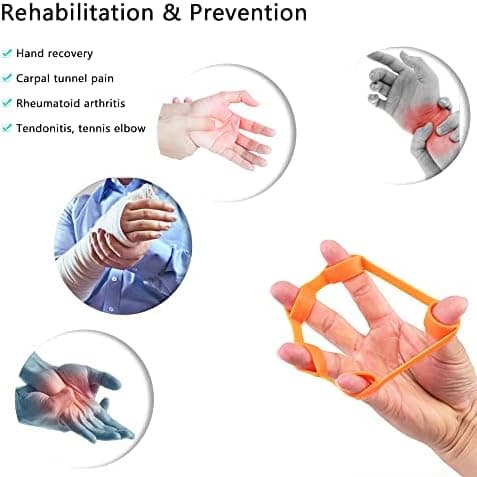 Hand Grip Trainer (3-pack), Underarmsövning Handtränare Fingerförlängningsband