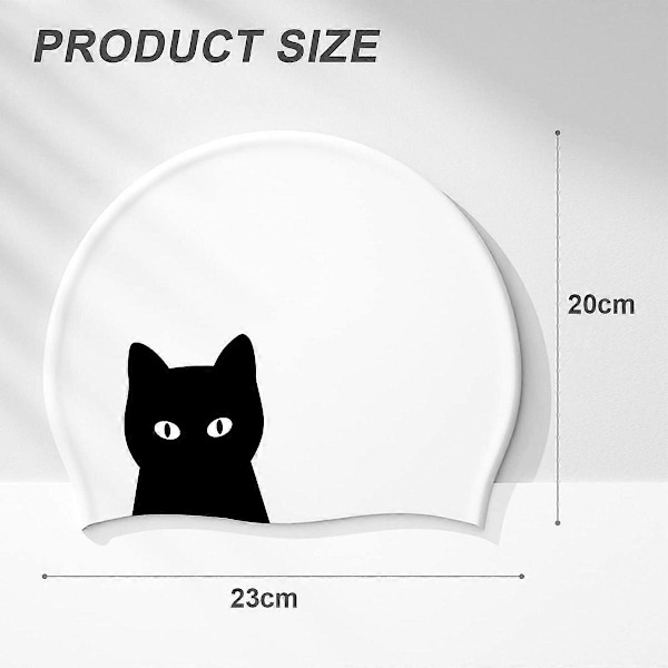 Vandtæt Høj Elastisk Badehætte, Spec: Cavaliers kat Cavaliers kat
