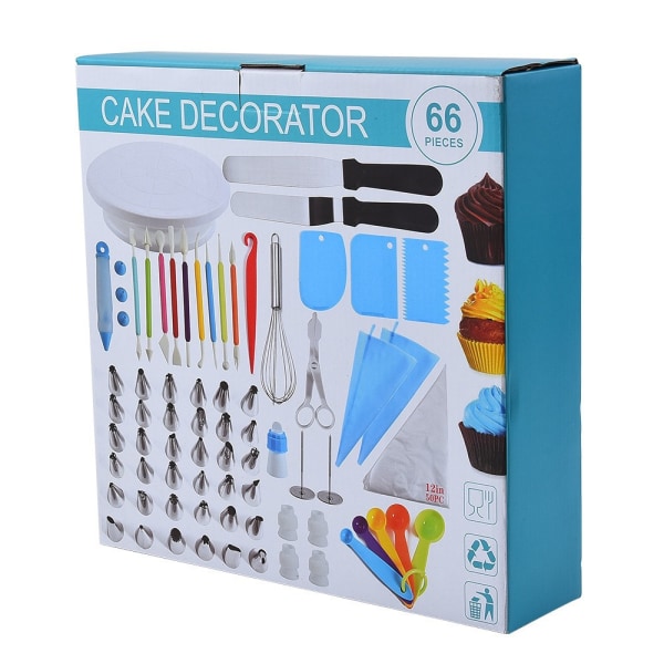 66st/ Set Piping Munstycken Köksbakelse Tips Cupcake Cake Tools 66 Pcs Set