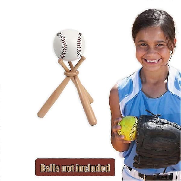 8 Sæt Baseball Stand Baseball Holdere Til Bolde Display Baseball Bat Træ Display Stand Holder Display Baseball