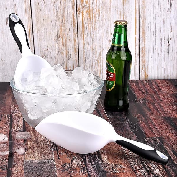 Plastisk Is-Ske, 2 stk. Madske-Sæt, Multifunktionel Køkkenske til Is, Slik, Mel, Ris, Popcorn, Dyrefoder