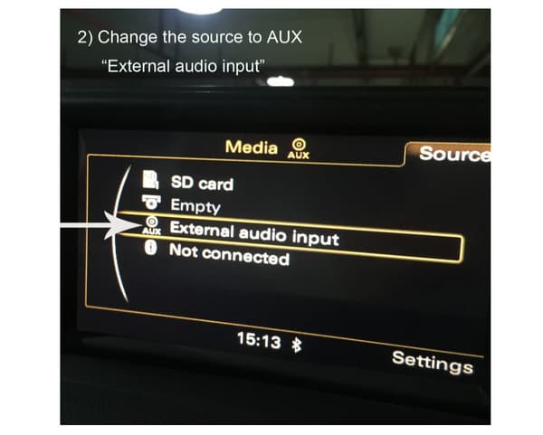För Audi Volkswagen MMI Musikströmning Bluetooth iPod Media Interface AMI-kabel