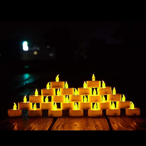 24 LED Teelys Batteridrevet Lys Uduftede
